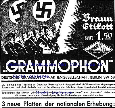 Deutsche Grammophon, Neuheiten Mai 1933