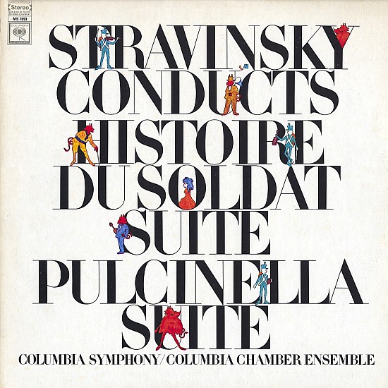 Igor Strawinsky, Suite de Pulcinella, Columbia MS 7093, Hülle, vorne, P 1968
