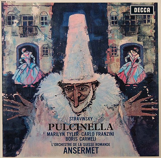 Igor Strawinsky, Pulcinella-Ballett, Decca SXL 6230, Hülle, vorne, P 1966