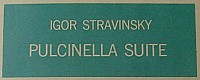 Igor Strawinsky, Pulcinella Suite, Taschenpartitur ca. 1979, Einband, aufgedrucktes Etikett, Titelgebung