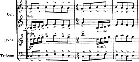 Igor Strawinsky: Pulcinella, Ballett, Dirigierpartitur 1924, Ziffer 203 (Schluß), Ausschnitt