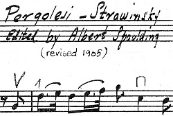 Pulcinella, Ballett, Orchestermaterial, Violine I, Urheberhinweis