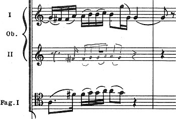 Igor Strawinsky, Pulcinella-Suite, Deutsche Leihpartitur 4, III Scherzino, Ziffer 20 Takt 2, Dirigentenänderung