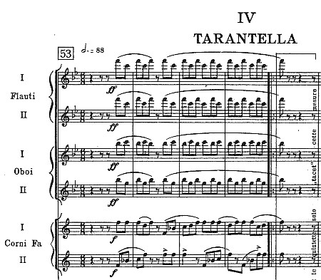 Igor Strawinsky: Suite de Pulcinella, Taschenpartitur 1949, Ziffer 53, Ausschnitt