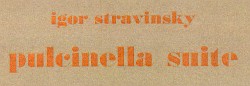 Igor Strawinsky, Pulcinella Suite, Dirigierpartitur, Ladenausgabe 1970/1971, Einband vorne, Titelgebung