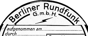 RRG-Schallplattenetikettt, Grodeutscher Rundfunk, berklebung mit Berliner Rundfunk